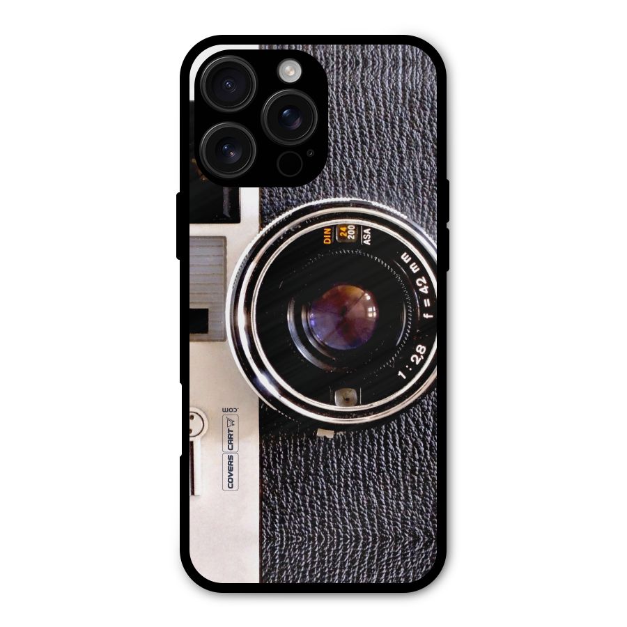 Old School Camera Metal Back Case for iPhone 16 Pro Max