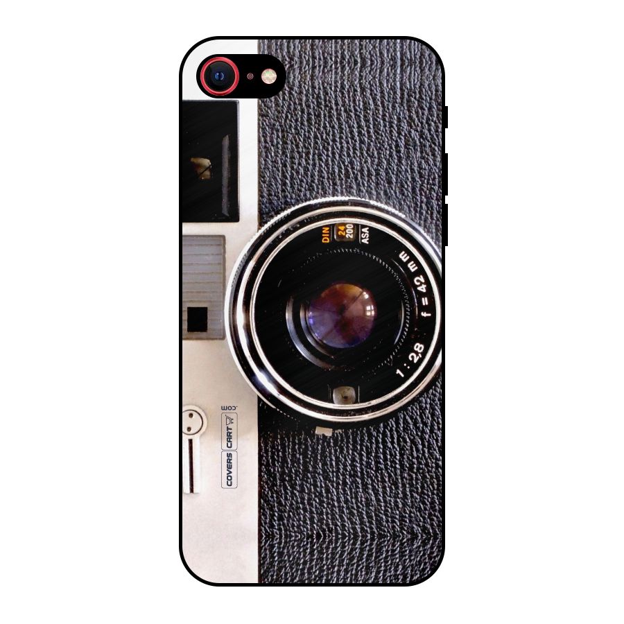 Old School Camera Metal Back Case for iPhone 8