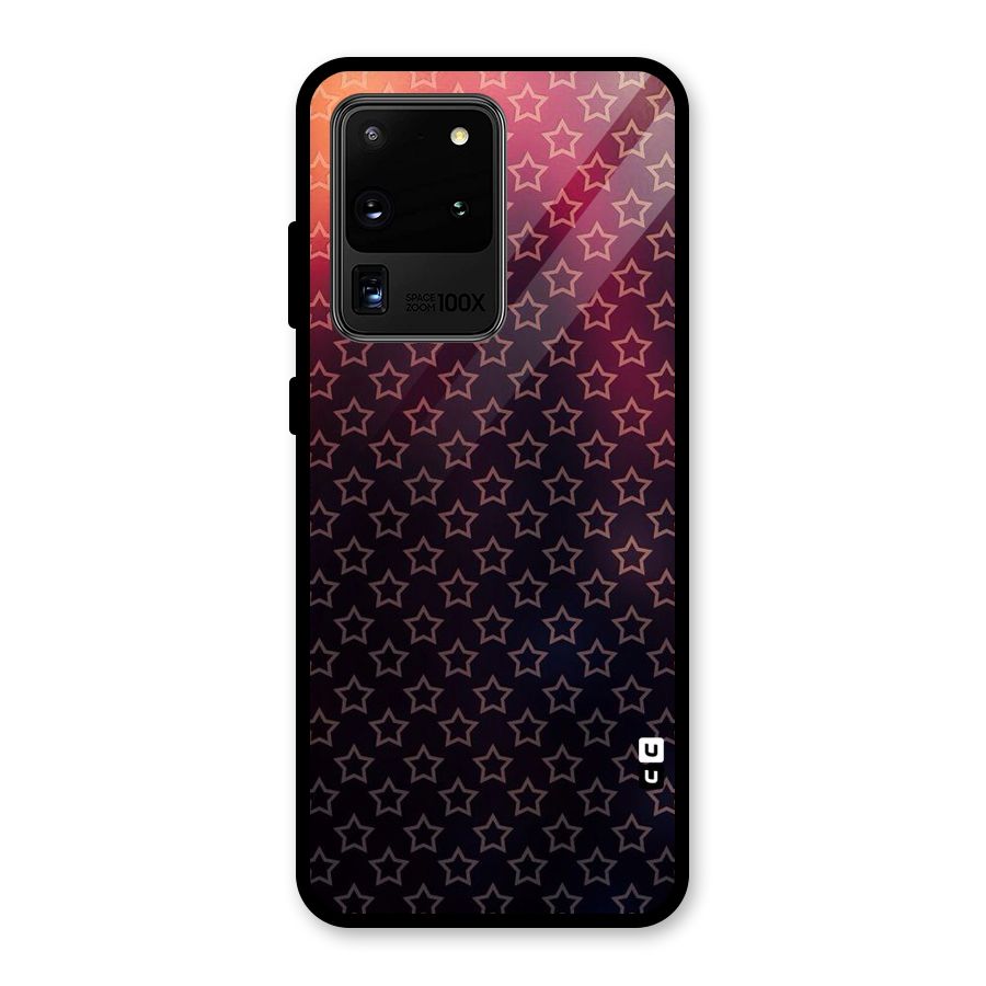 Ombre Stars Glass Back Case for Galaxy S20 Ultra