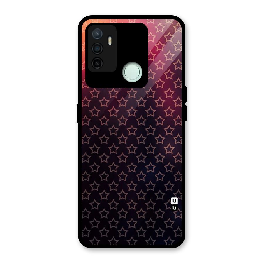 Ombre Stars Glass Back Case for Oppo A53