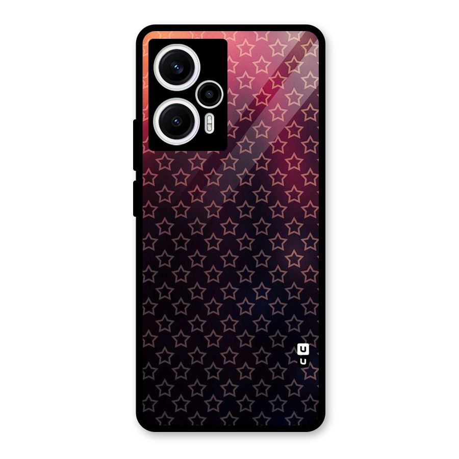 Ombre Stars Glass Back Case for Poco F5