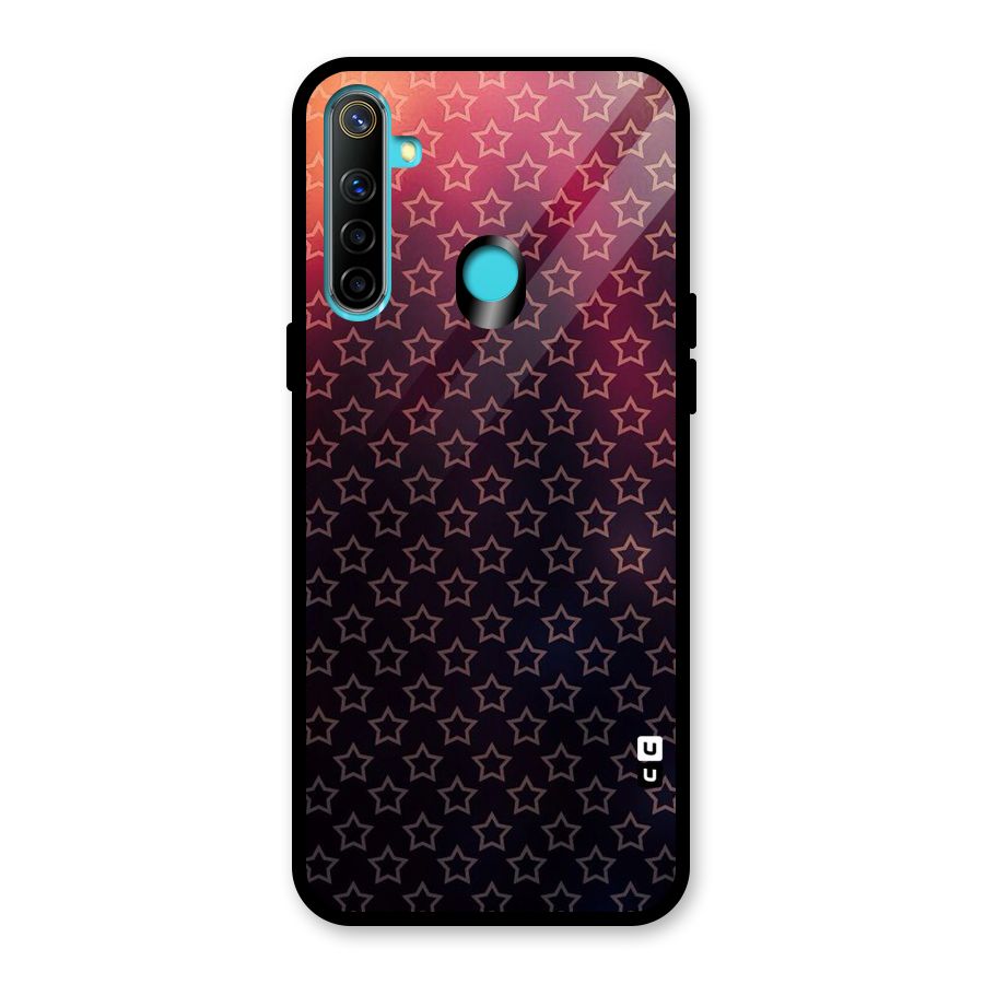 Ombre Stars Glass Back Case for Realme 5i
