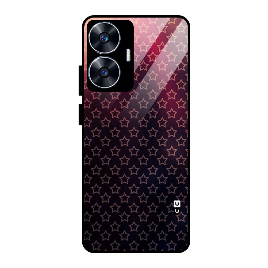 Ombre Stars Glass Back Case for Realme Narzo N55
