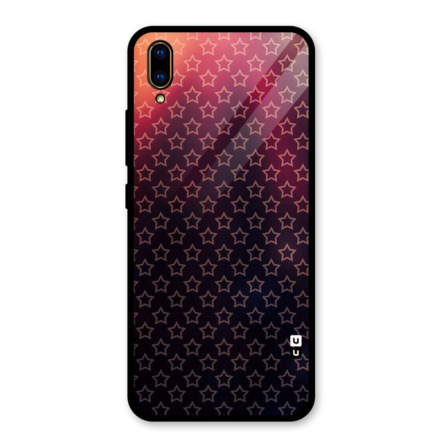 Ombre Stars Glass Back Case for Vivo V11 Pro
