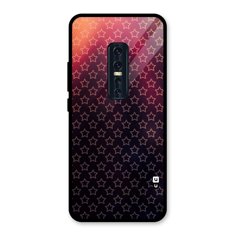 Ombre Stars Glass Back Case for Vivo V17 Pro