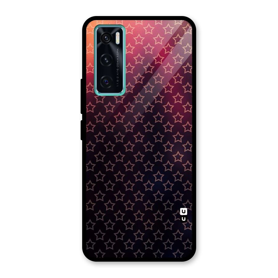 Ombre Stars Glass Back Case for Vivo V20 SE