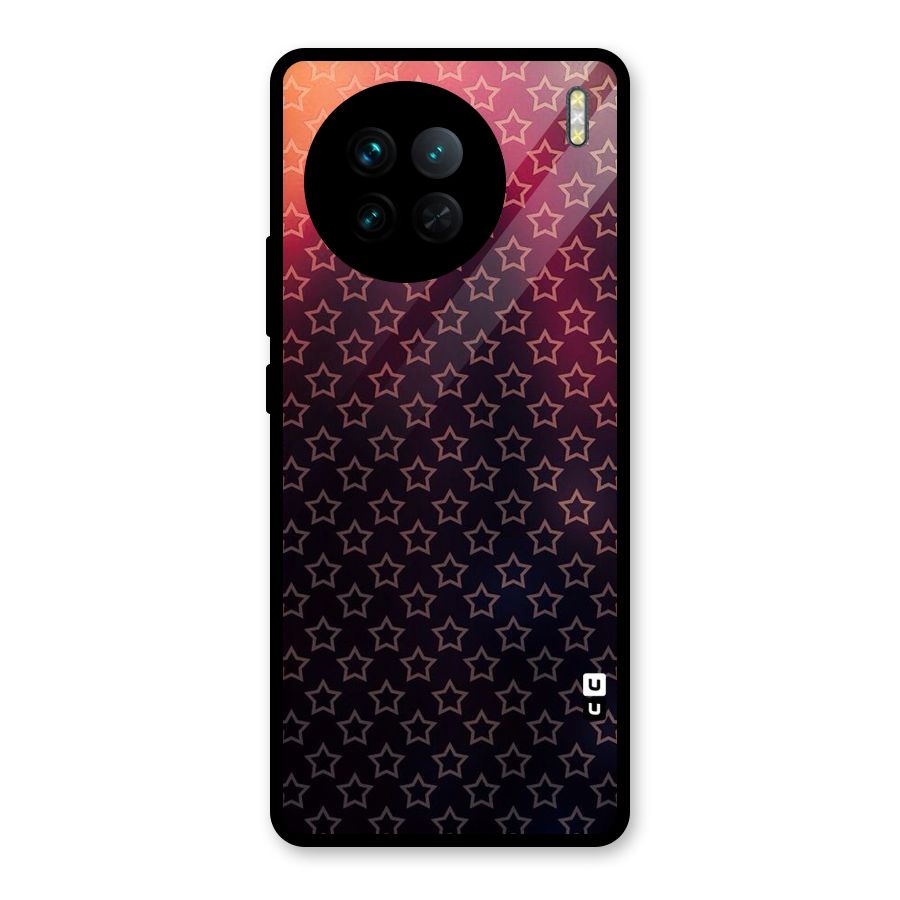 Ombre Stars Glass Back Case for Vivo X90