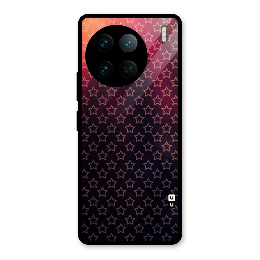 Ombre Stars Glass Back Case for Vivo X90 Pro