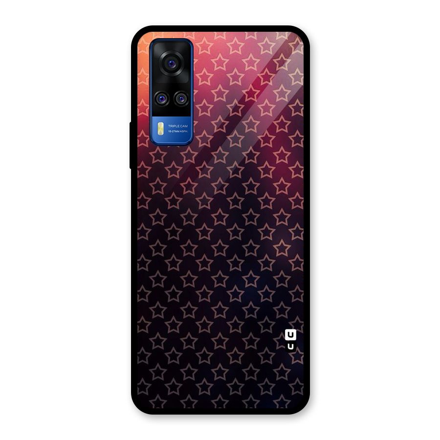 Ombre Stars Glass Back Case for Vivo Y31