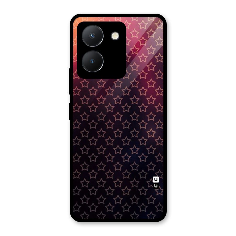 Ombre Stars Glass Back Case for Vivo Y36