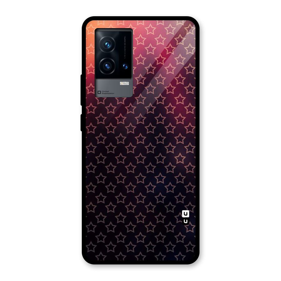 Ombre Stars Glass Back Case for iQOO 9 5G