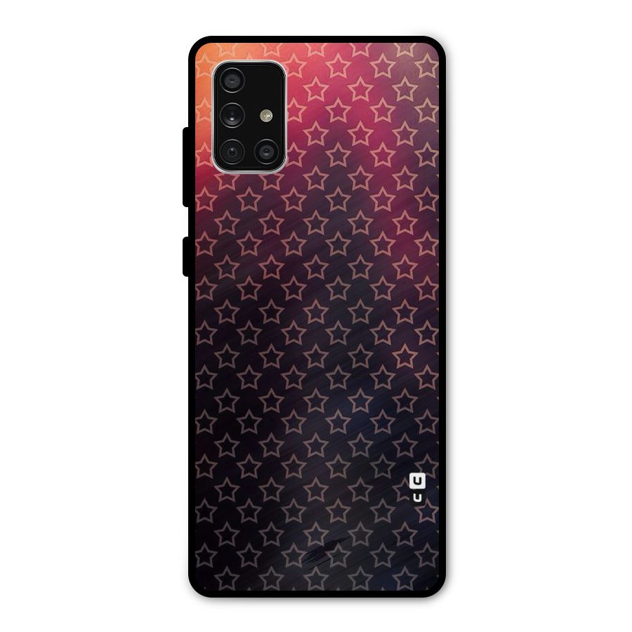 Ombre Stars Metal Back Case for Galaxy A71