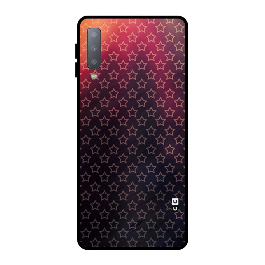 Ombre Stars Metal Back Case for Galaxy A7 (2018)