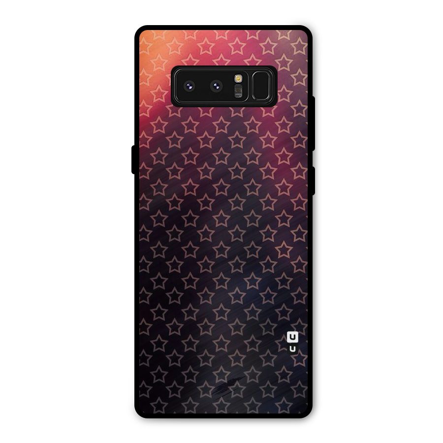 Ombre Stars Metal Back Case for Galaxy Note 8