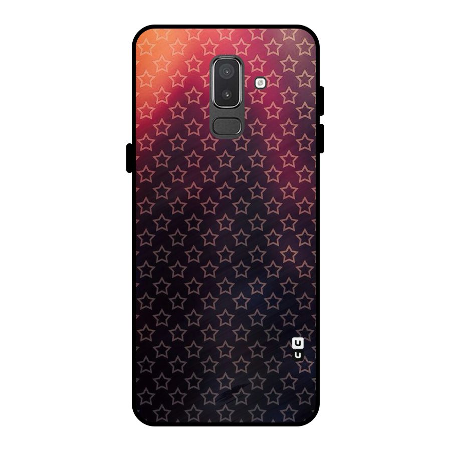 Ombre Stars Metal Back Case for Galaxy On8 (2018)