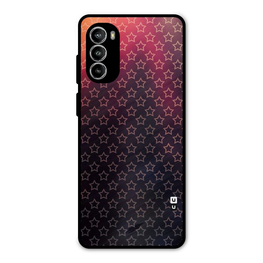 Ombre Stars Metal Back Case for Moto G52