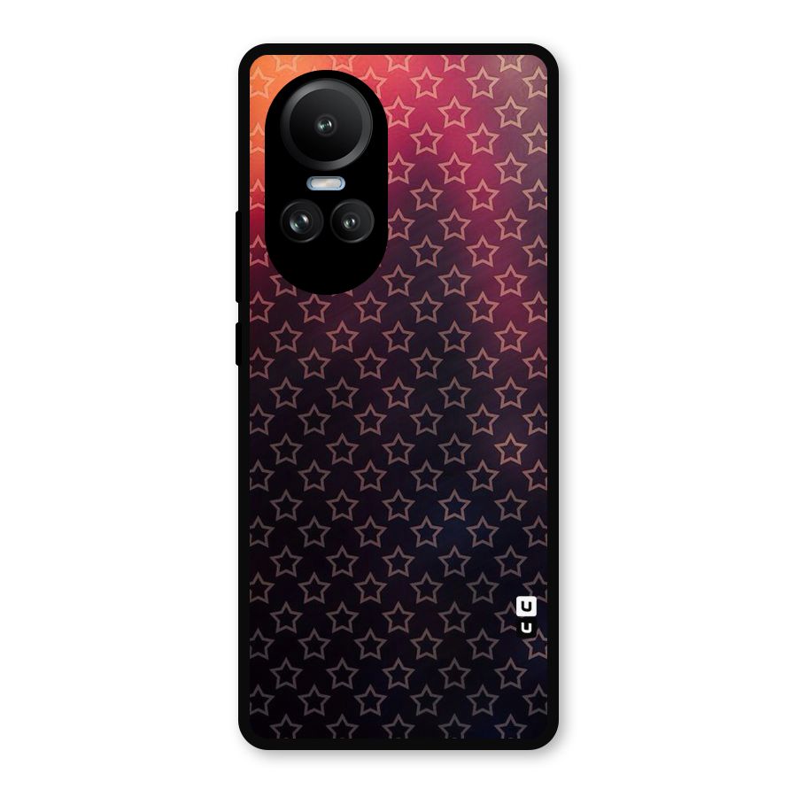 Ombre Stars Metal Back Case for Oppo Reno10