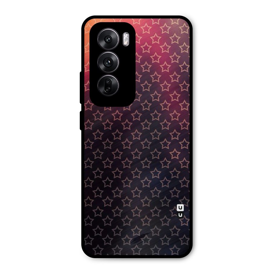 Ombre Stars Metal Back Case for Oppo Reno12