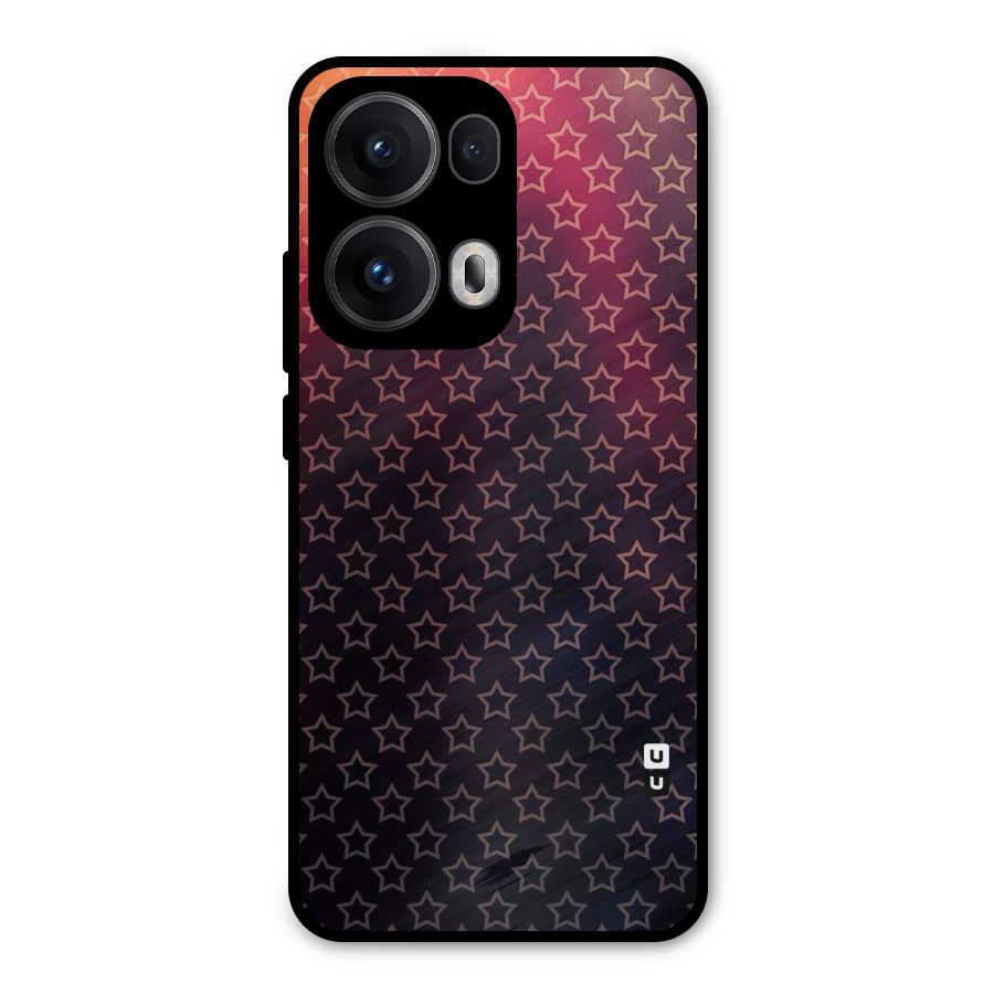 Ombre Stars Metal Back Case for Oppo Reno13 Pro