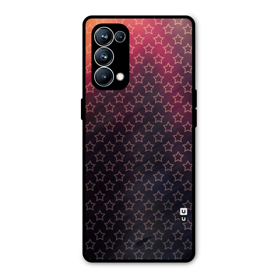 Ombre Stars Metal Back Case for Oppo Reno5 Pro 5G
