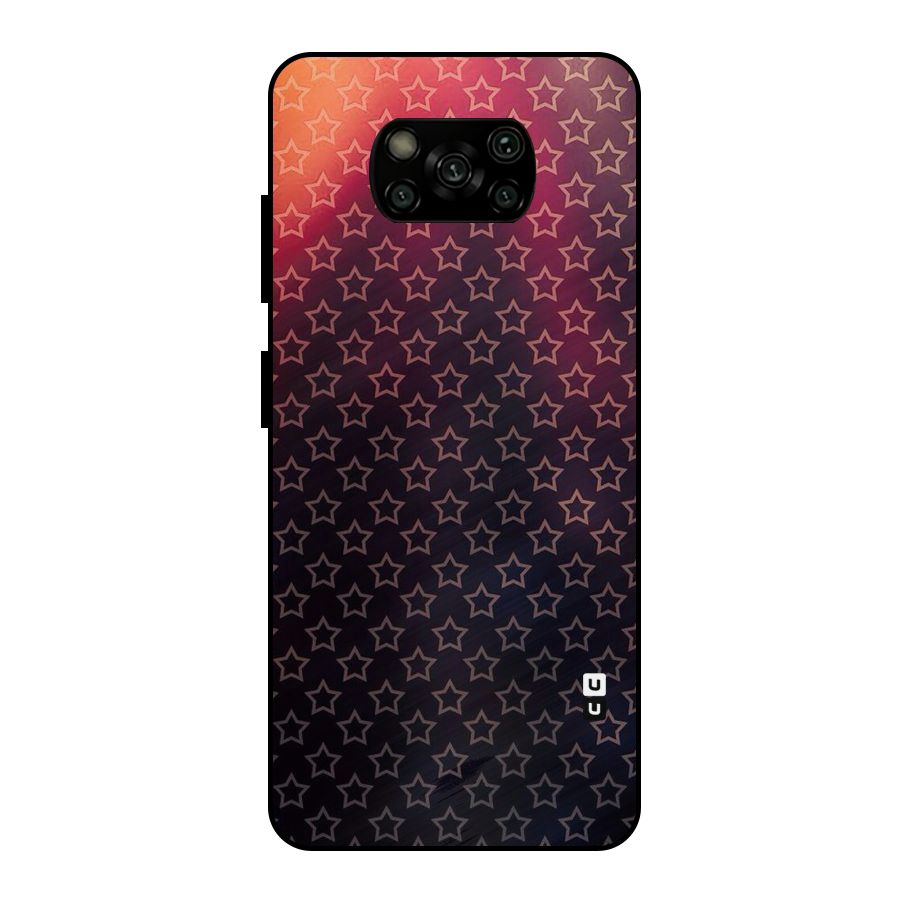 Ombre Stars Metal Back Case for Poco X3