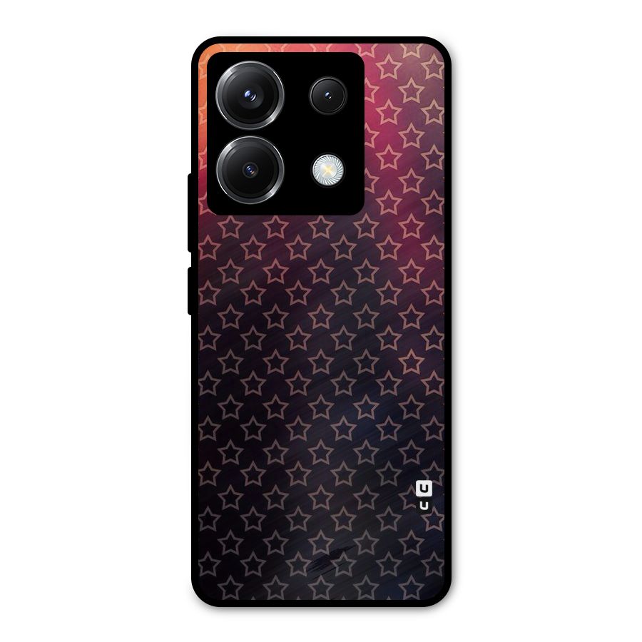 Ombre Stars Metal Back Case for Poco X6