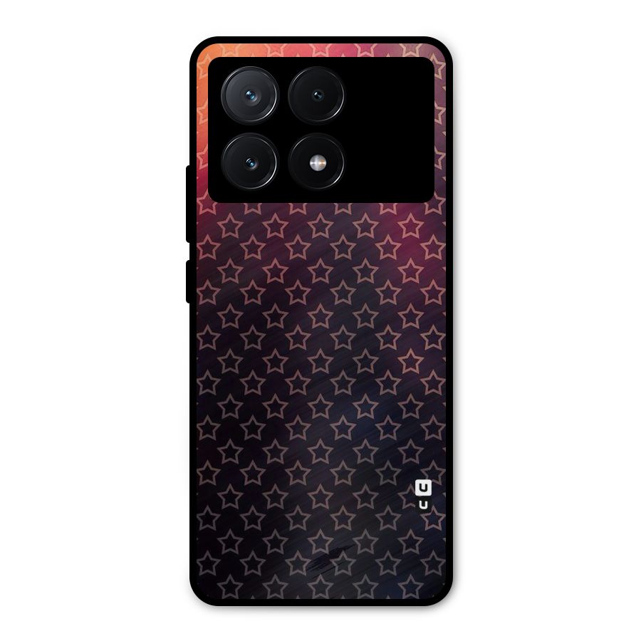 Ombre Stars Metal Back Case for Poco X6 Pro