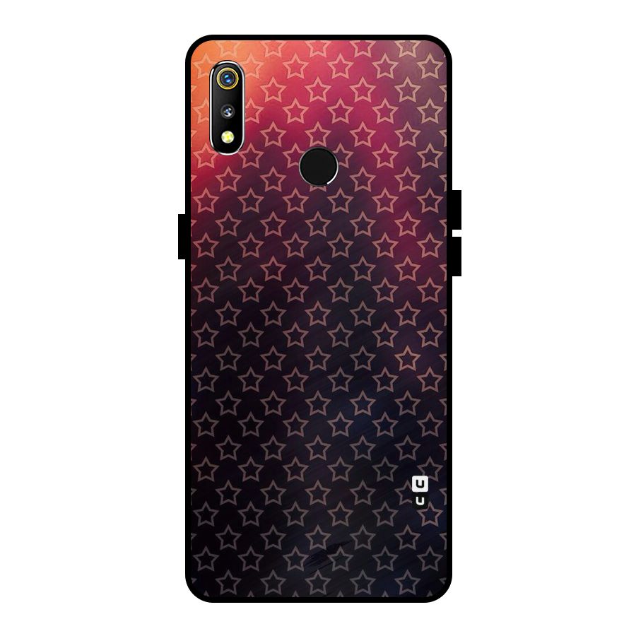 Ombre Stars Metal Back Case for Realme 3i