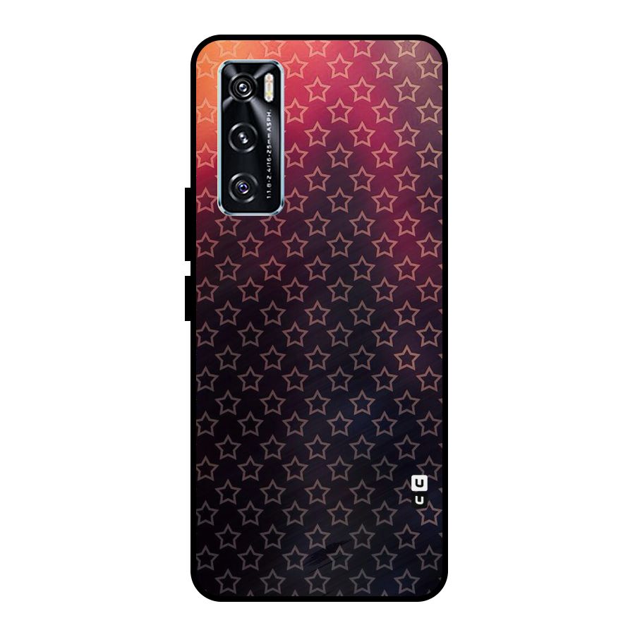 Ombre Stars Metal Back Case for Vivo V20 SE