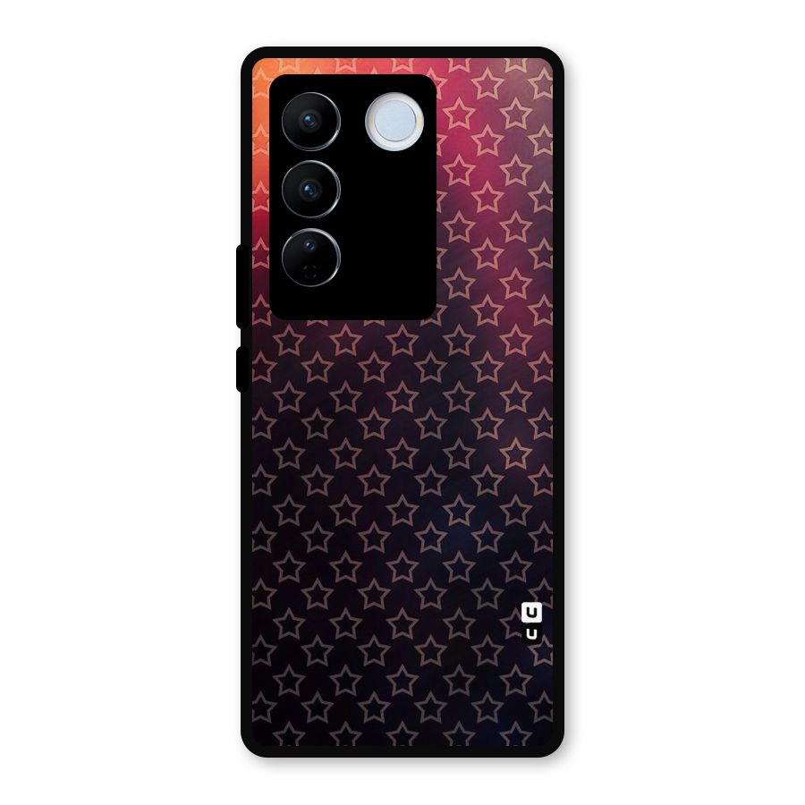 Ombre Stars Metal Back Case for Vivo V27 Pro