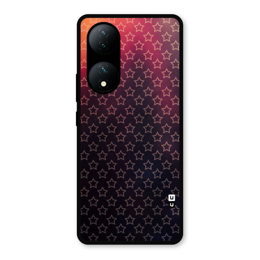 Ombre Stars Metal Back Case for Vivo Y100a