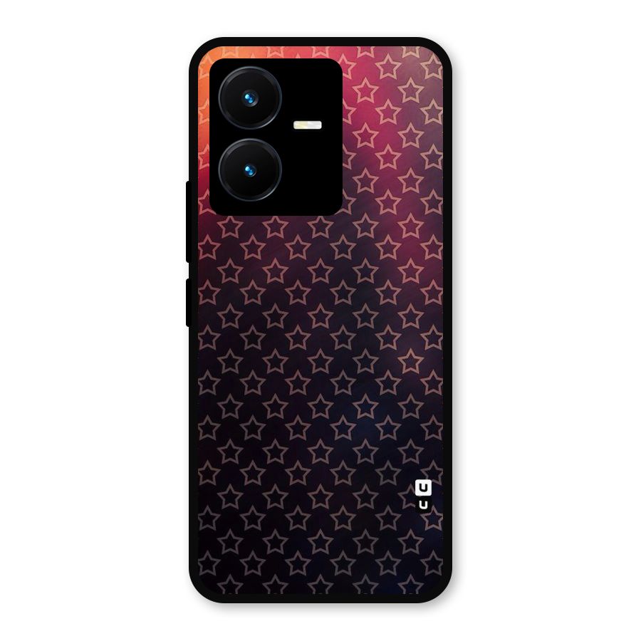 Ombre Stars Metal Back Case for Vivo Y22