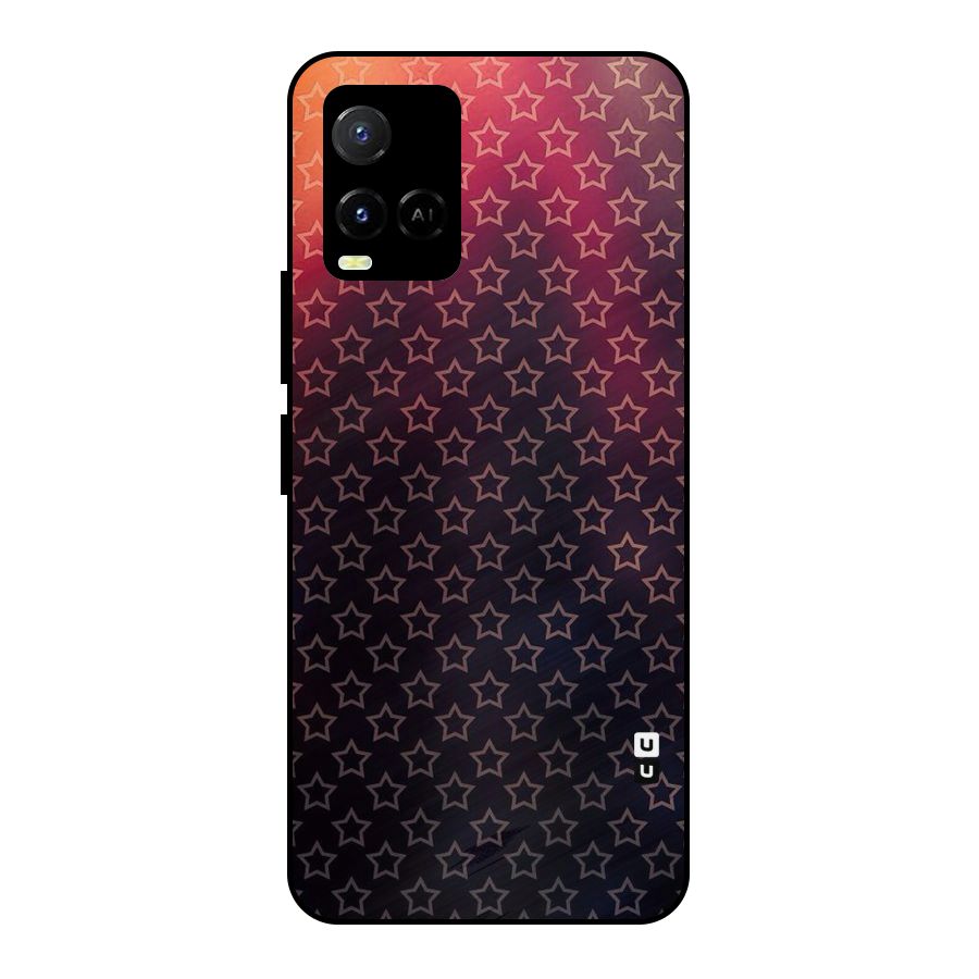 Ombre Stars Metal Back Case for Vivo Y33s