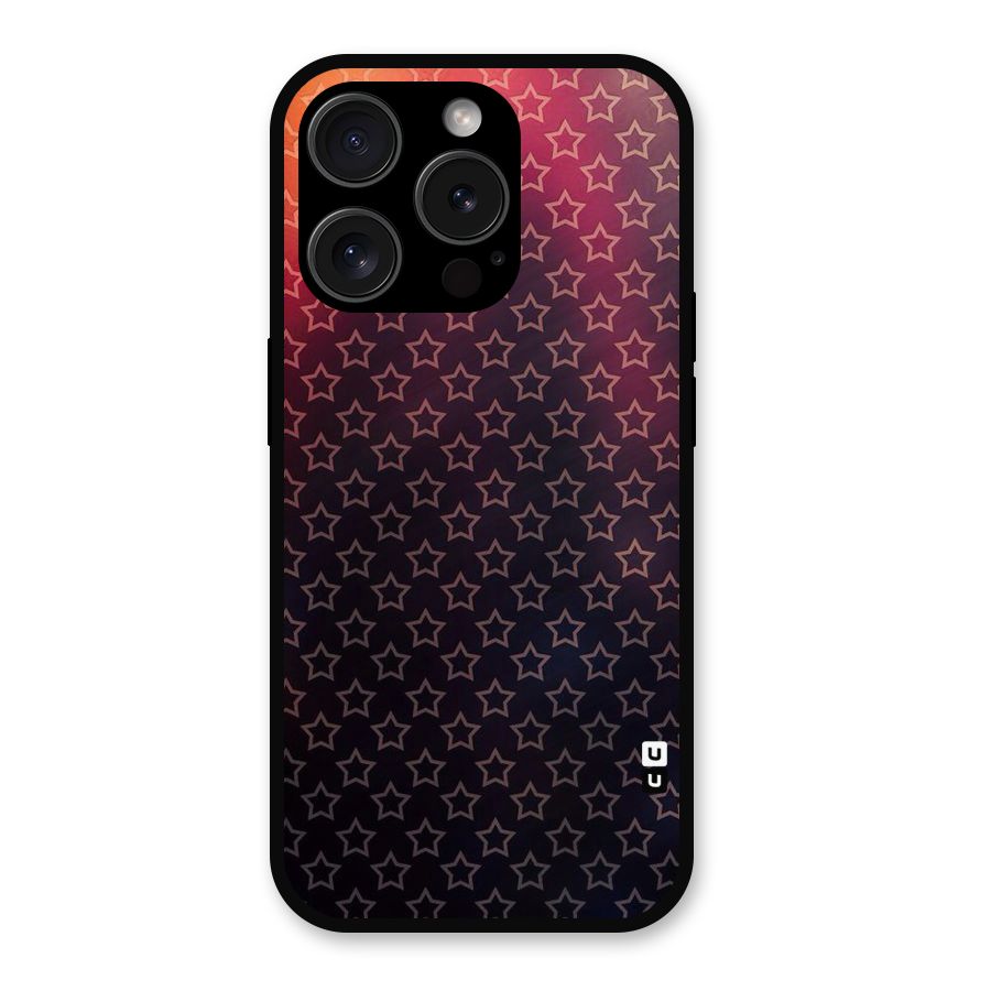 Ombre Stars Metal Back Case for iPhone 15 Pro