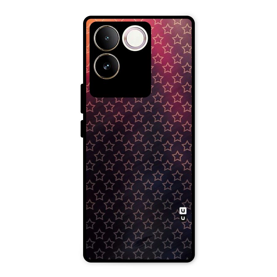 Ombre Stars Metal Back Case for iQOO Z7 Pro