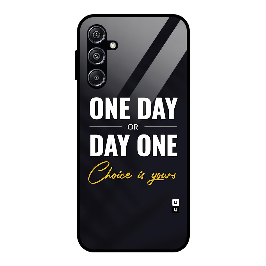 One Day or Day One Glass Back Case for Galaxy M34 5G