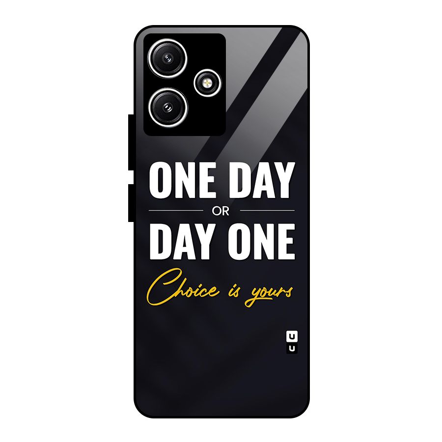 One Day or Day One Glass Back Case for Poco M6 Pro