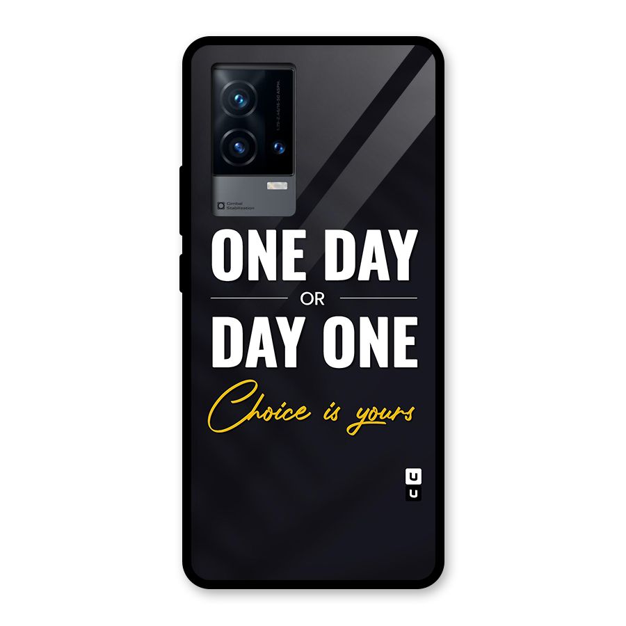 One Day or Day One Glass Back Case for iQOO 9 5G