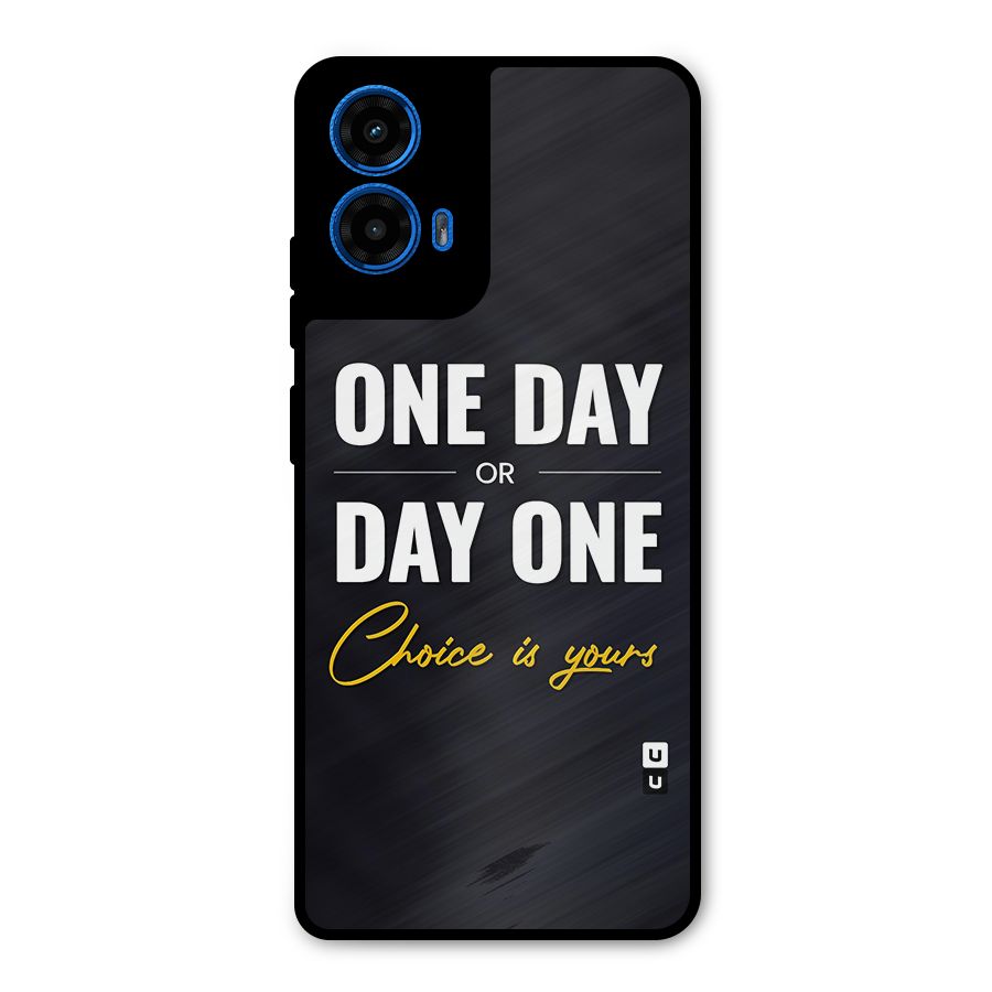 One Day or Day One Metal Back Case for Moto G45