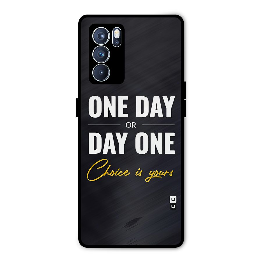 One Day or Day One Metal Back Case for Oppo Reno6 Pro 5G