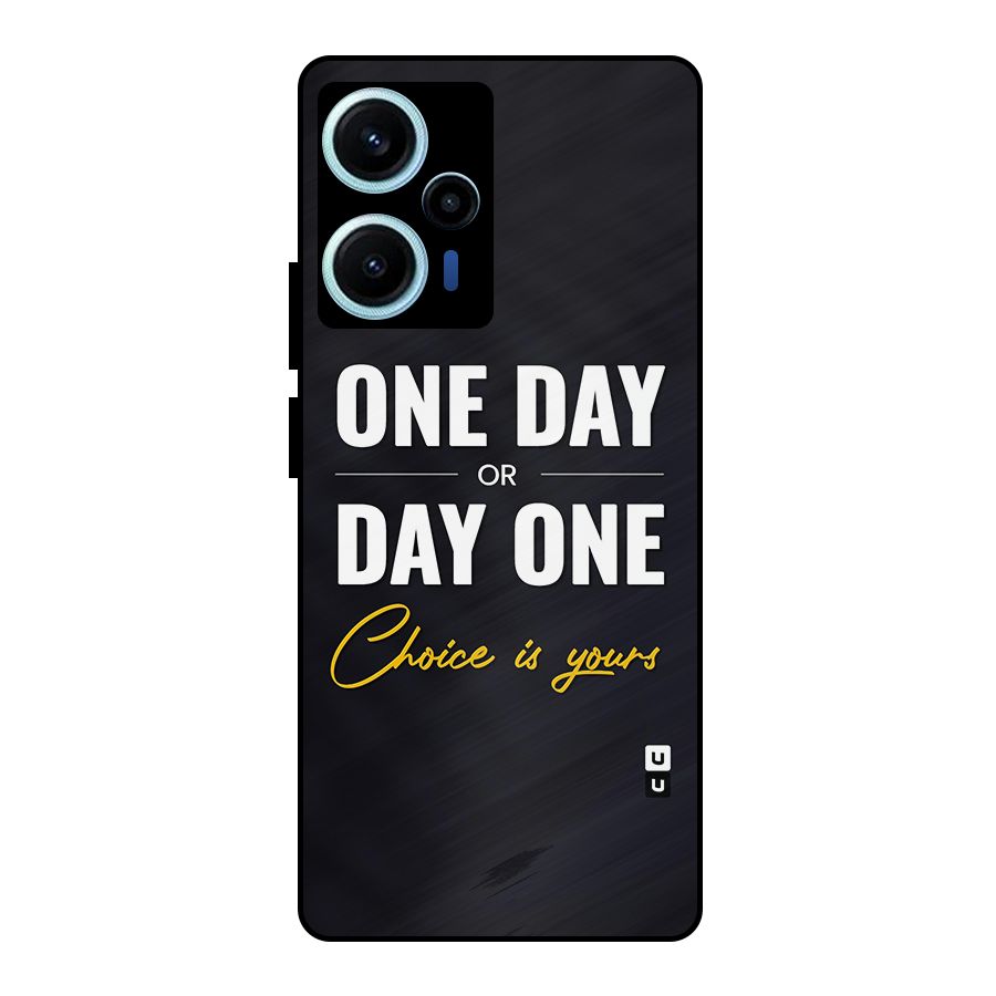 One Day or Day One Metal Back Case for Poco F5