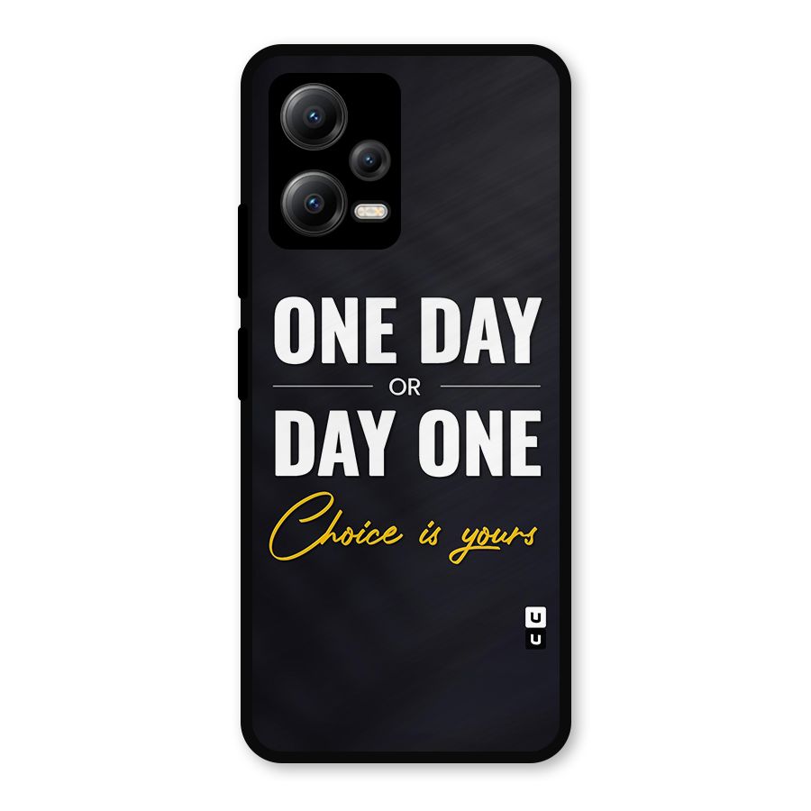 One Day or Day One Metal Back Case for Redmi Note 12 5G