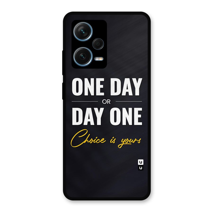 One Day or Day One Metal Back Case for Redmi Note 12 Pro Plus 5G