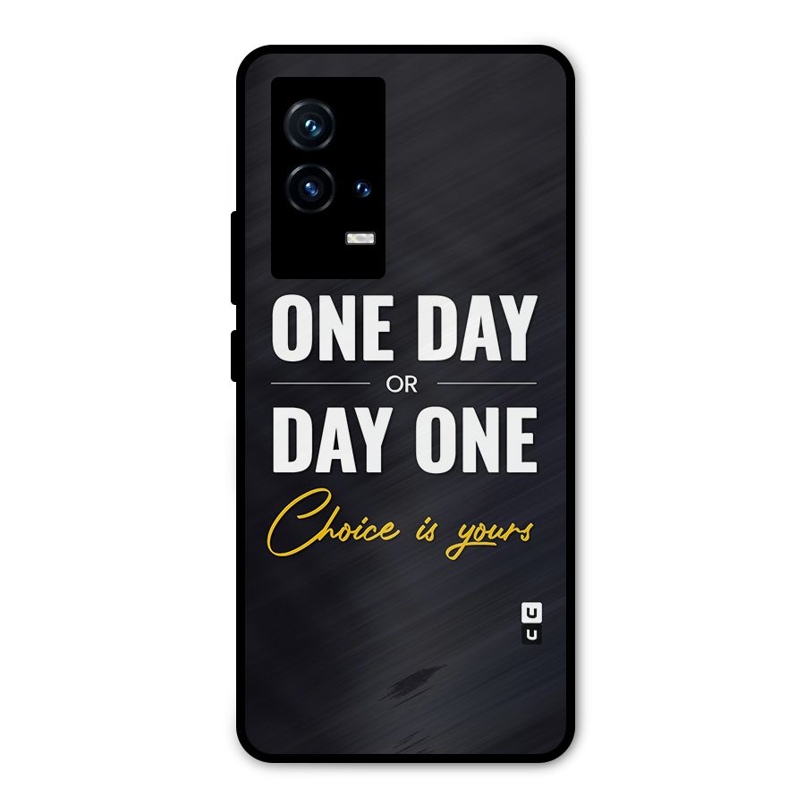 One Day or Day One Metal Back Case for iQOO 9 5G