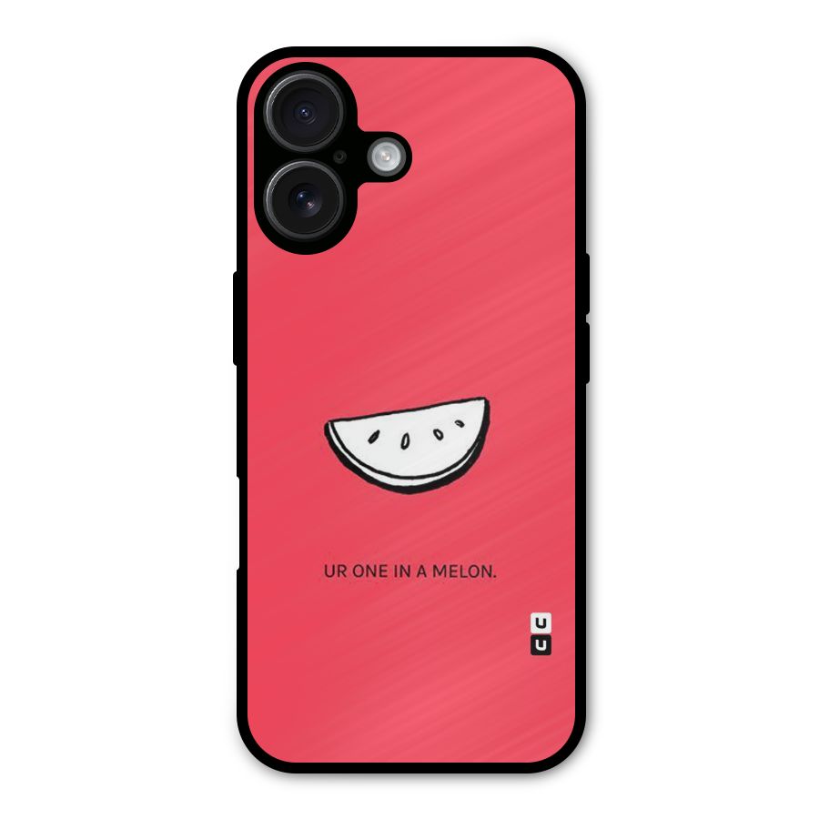 One In Melon Metal Back Case for iPhone 16