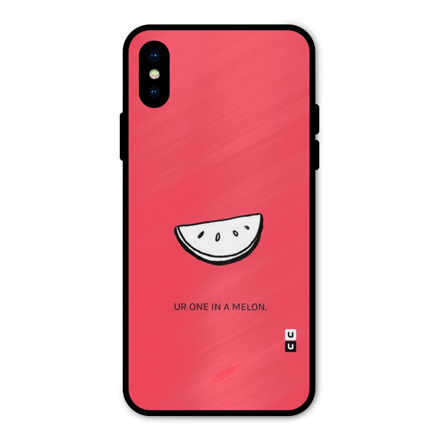 One In Melon Metal Back Case for iPhone XS