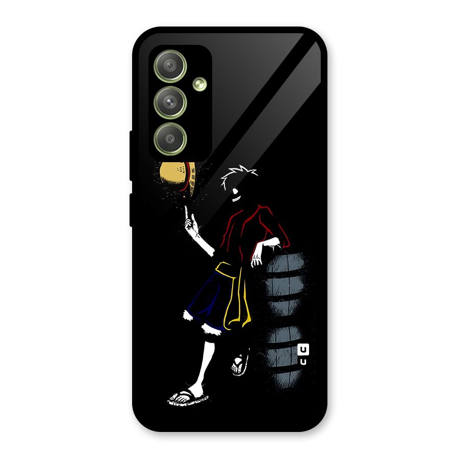 One Piece Luffy Style Glass Back Case for Galaxy A54