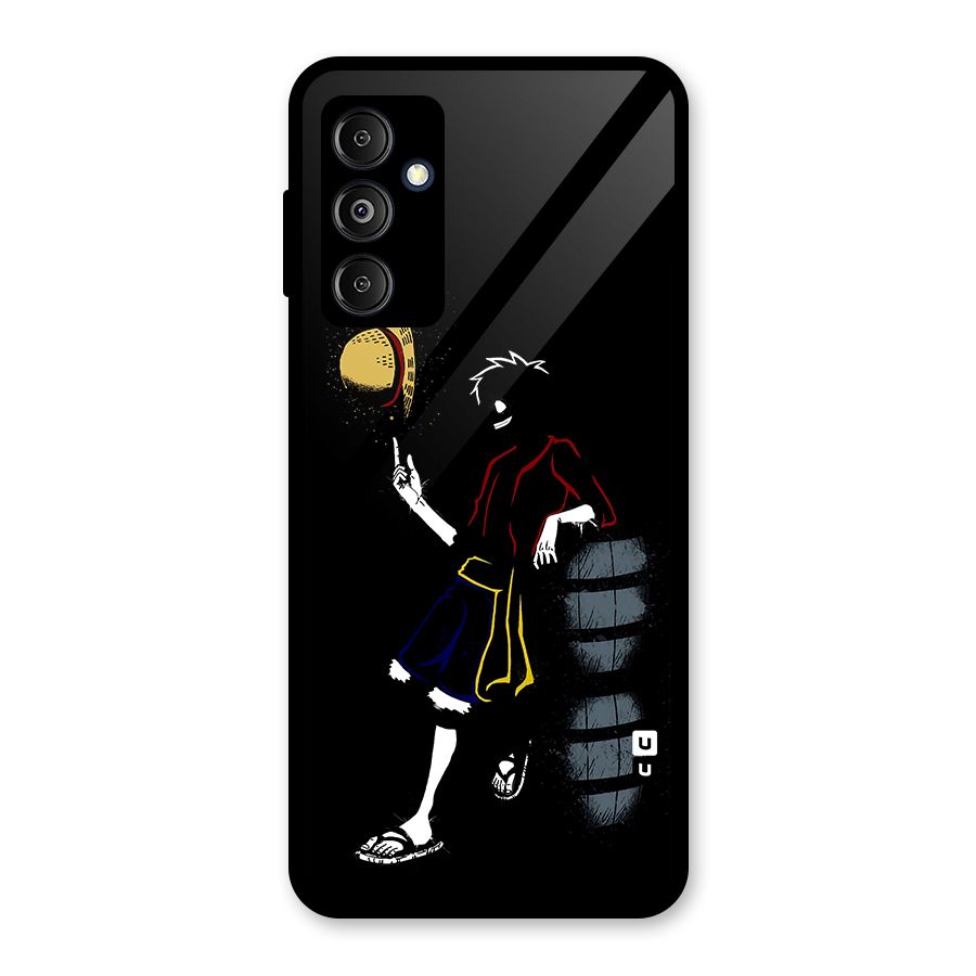 One Piece Luffy Style Glass Back Case for Galaxy M14 5G