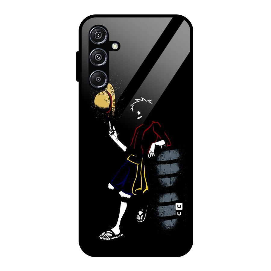 One Piece Luffy Style Glass Back Case for Galaxy M34 5G