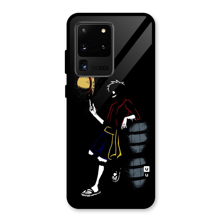 One Piece Luffy Style Glass Back Case for Galaxy S20 Ultra